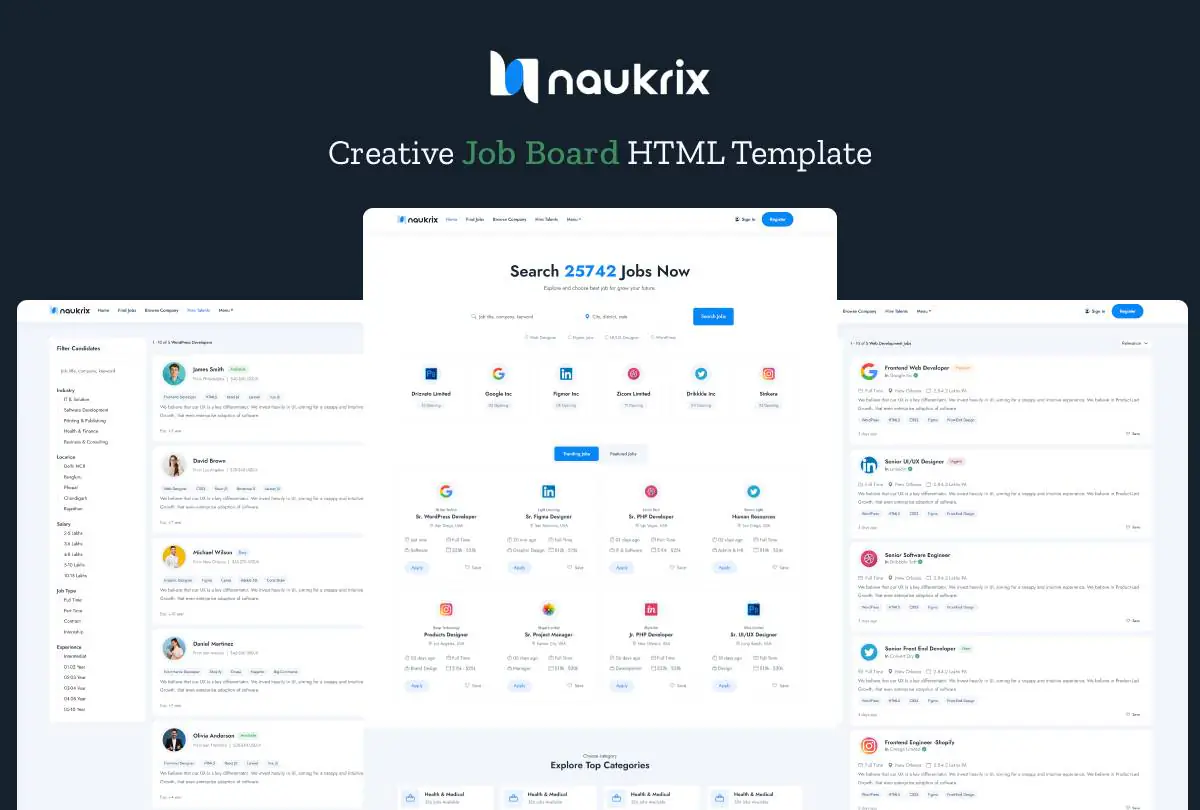 Naukrix | Most Popular Job Finder HTML Template